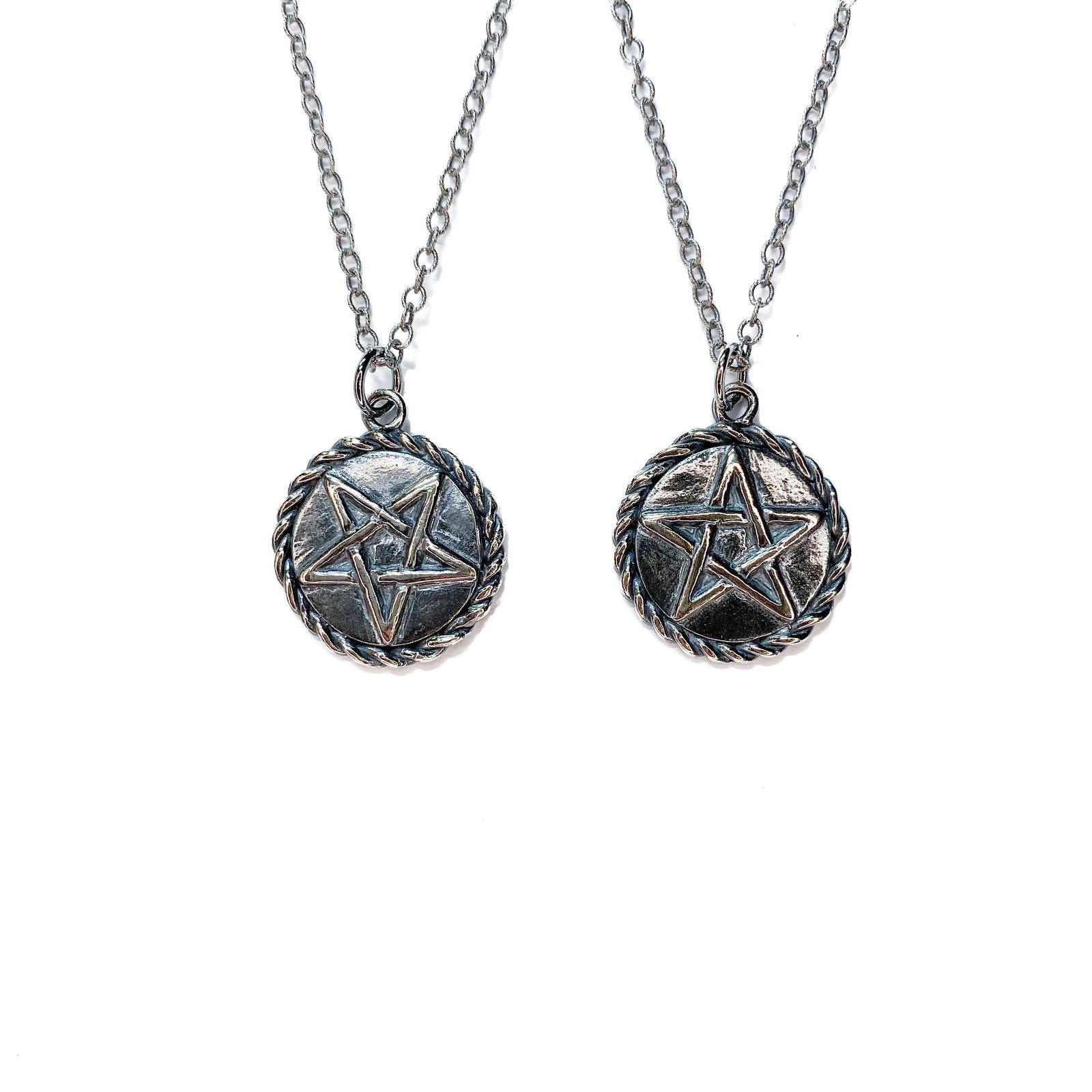 Pentagram necklace in sterling silver or gold | Arcana Obscura